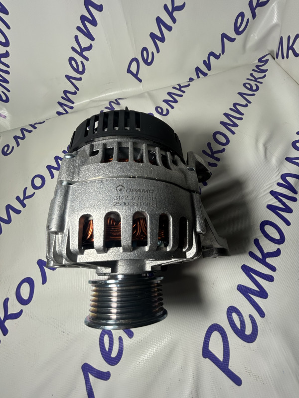 Генератор КАМАЗ с двиг. КАМАЗ 740.30, 740.31 (ЕВРО-2, ЕВРО-3) 3142.3771-01, 28В 80А, ПРАМО}